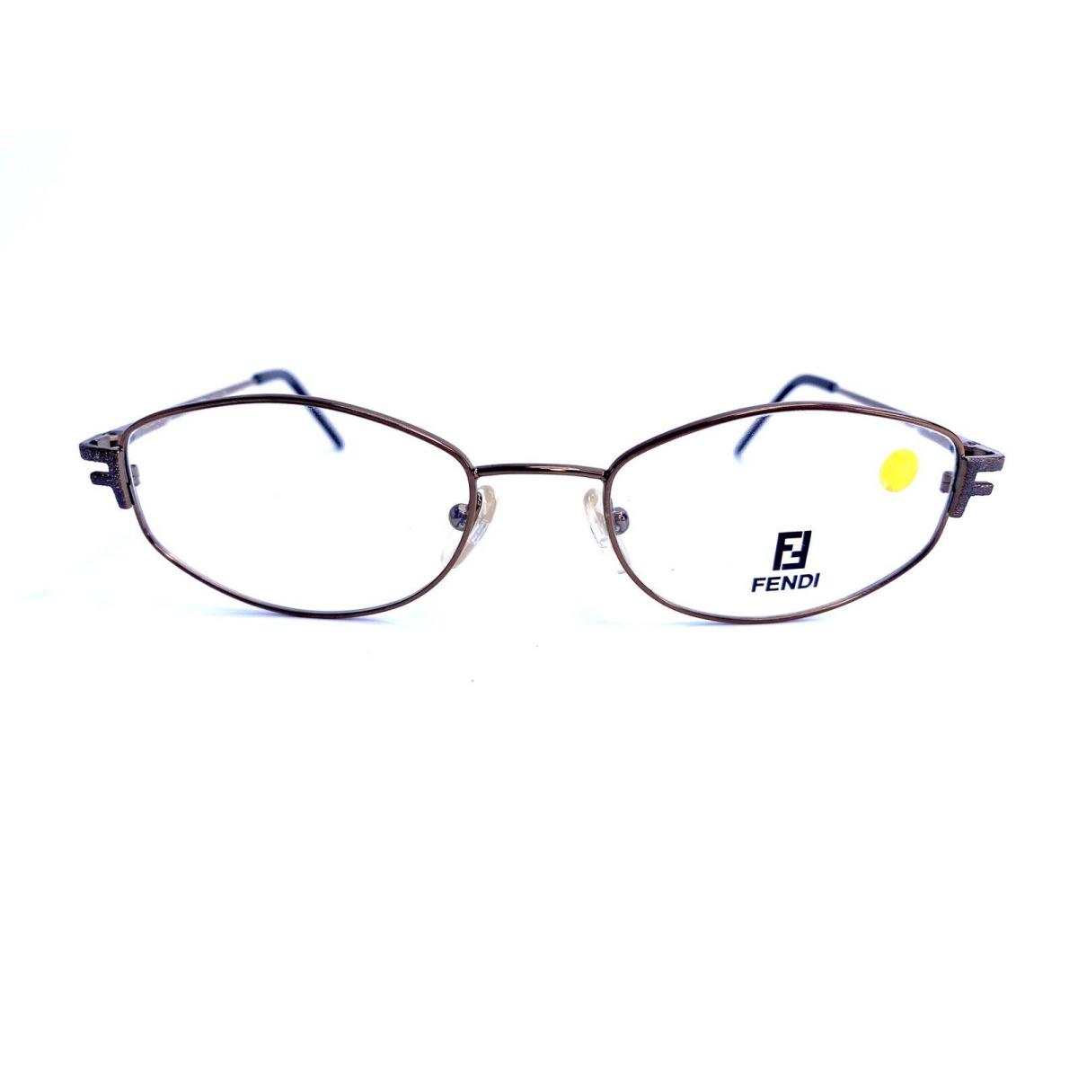 Fendi Bronze Oval Metal Frame Eyeglasses Flex Temples Italy F556 51 18 130