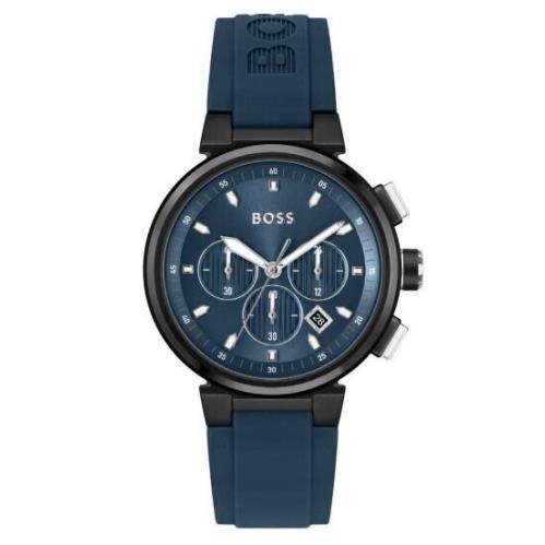 Hugo Boss Men`s One 44mm Chronograph Rubber Strap Quartz Watch 1513998
