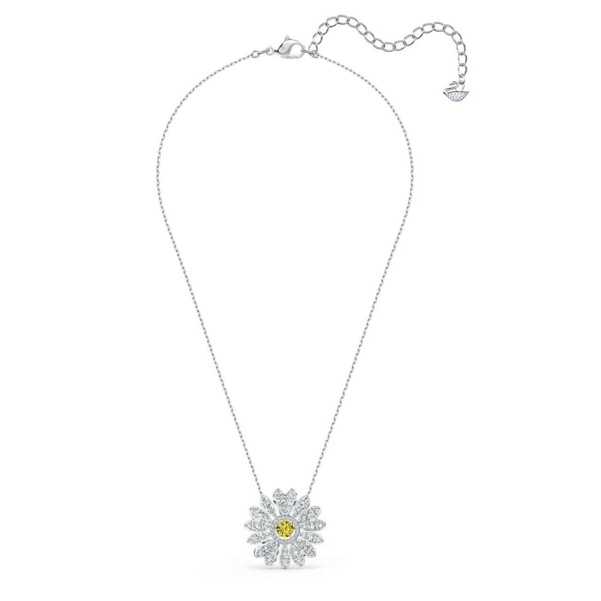 Swarovski Crystal Eternal Flower Pendant Yellow Rhodium Plated -5512660