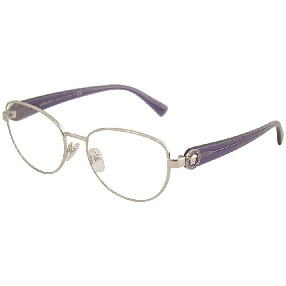 Versace Eyeglasses VE1246B 1000 52mm Silver / Demo Lens