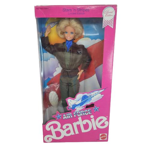 Vintage 1990 Mattel Air Force Barbie Doll Stars N Stripes 3360 Nrfb