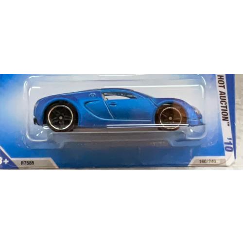 2010 Hot Wheels Bugatti Veyron Blue 160/240 Scale 1/64