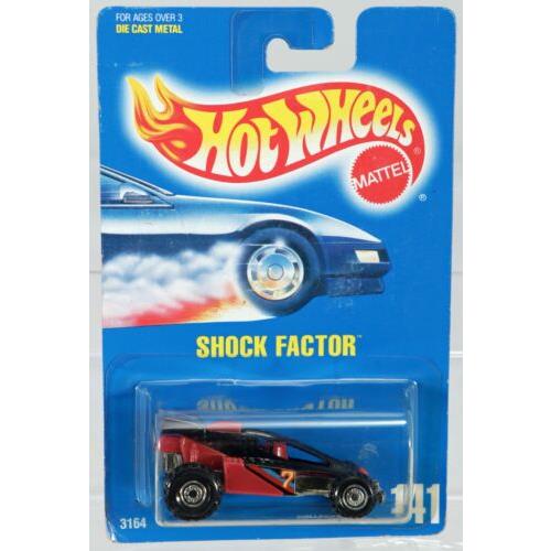 Hot Wheels Shock Factor Rare Vhtf 3164 Nrfp 1991 Black/red 1:64