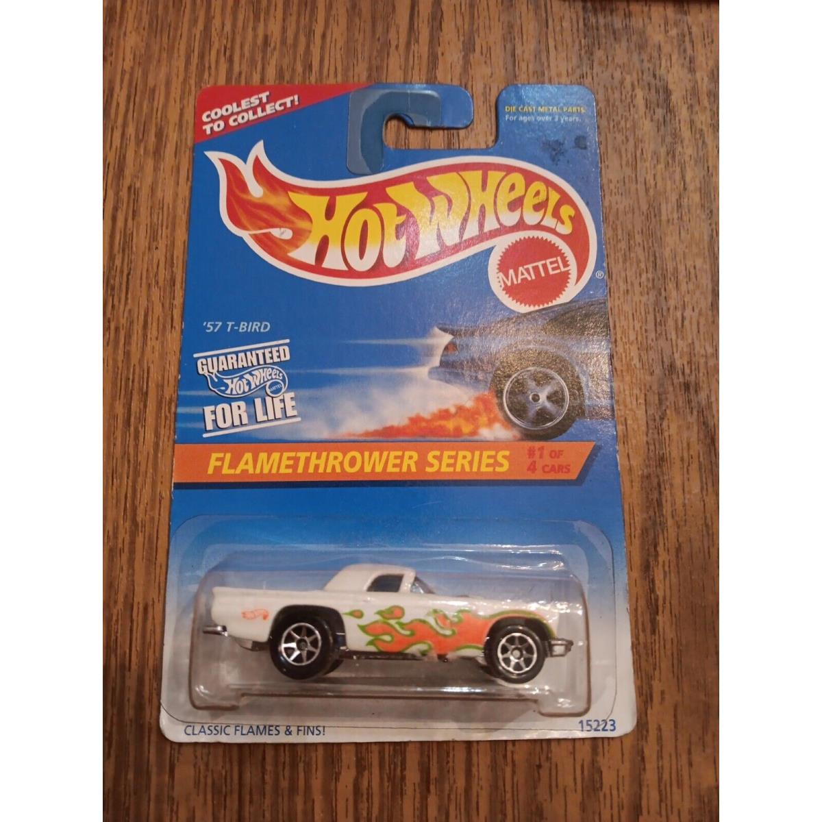 Error Hot Wheels `57 T-bird 384 `95 Flamethrower Series Misplaced Tapmpo Low