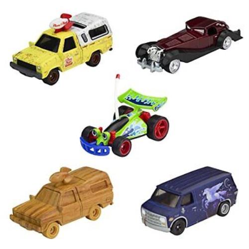 Hot Wheels Disney 100 Collectible Toy Cars Bundle Set 5 Premium 1:64 Vehicles