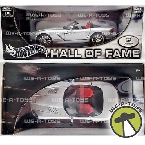 Hot Wheels Hall of Fame Silver Viper SRT-10 Metal Collection 1:18 Scale 2003