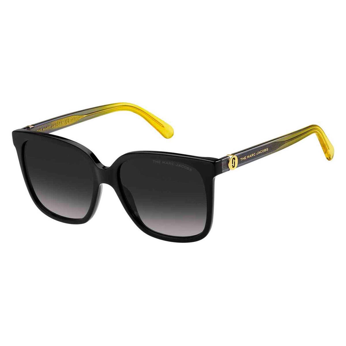 Marc Jacobs 582/S Sunglasses Black Yellow Gray Shaded 56mm