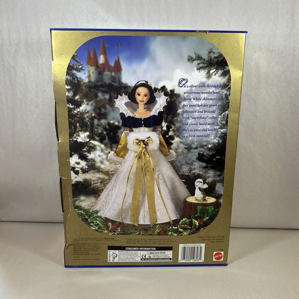 Vintage 1998 Snow White Holiday Princess Third in Disney Special Edition Series