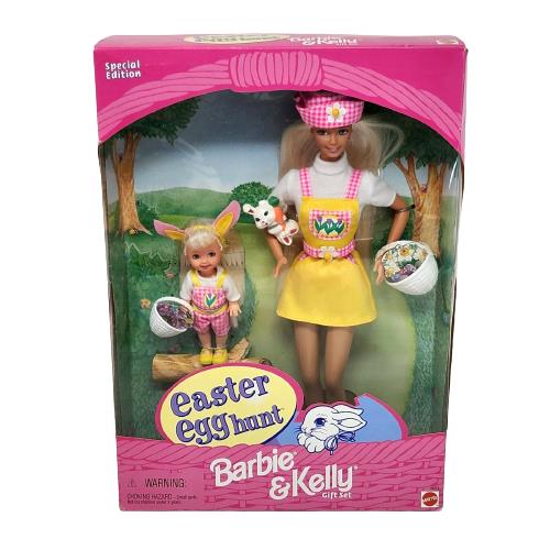 Vintage 1997 Mattel Easter Egg Hunt Barbie Kelly Doll 19014 Box Nrfm