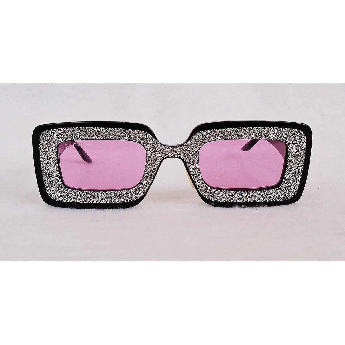 Oversized Rhinestone Lens Detail Sunglasses - Pink