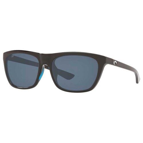 Costa Del Mar Men`s Sunglasses Cheeca Grey Lens Rectangular Frame CHA11 Ogp - Frame: Black, Lens: Grey