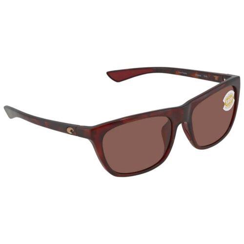 Costa Del Mar Unisex Sunglasses Cheeca Rose Tortoise Square Frame 06S9005 002 - Frame: , Lens: