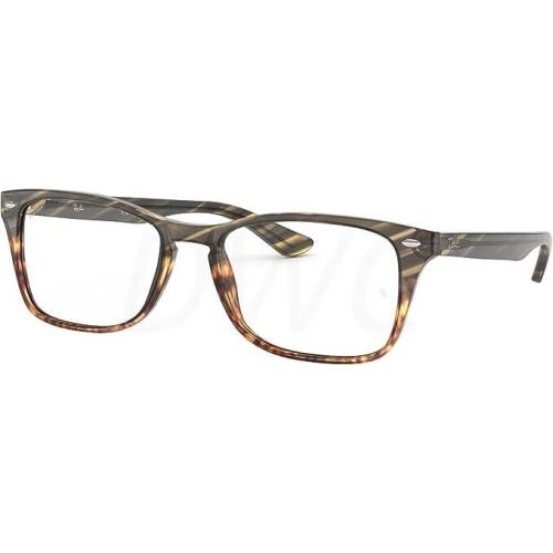 Ray Ban 5228M 5837 54-17-145 Green Gradient Striped Brown Eyeglasses Frame