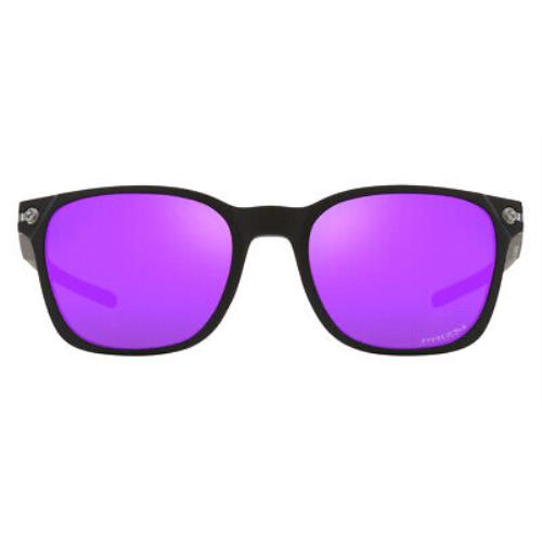Oakley Ojector 0OO9018 Sunglasses Men Black Geometric 55mm - Frame: Black, Lens: Prizm Violet, Model: Matte Black