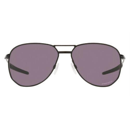 Oakley Contrail 0OO4147 Sunglasses Men Black Aviator 57mm - Frame: Black, Lens: Prizm Grey, Model: Satin Black
