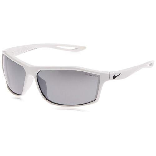 Nike EV1010-100 White Intersect Sunglasses with Silver Flash Lenses