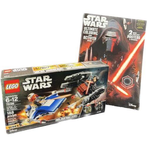 Lego 75196 Star Wars A Wing vs Tie Silencer Microfighters 2018 +book w Foldouts