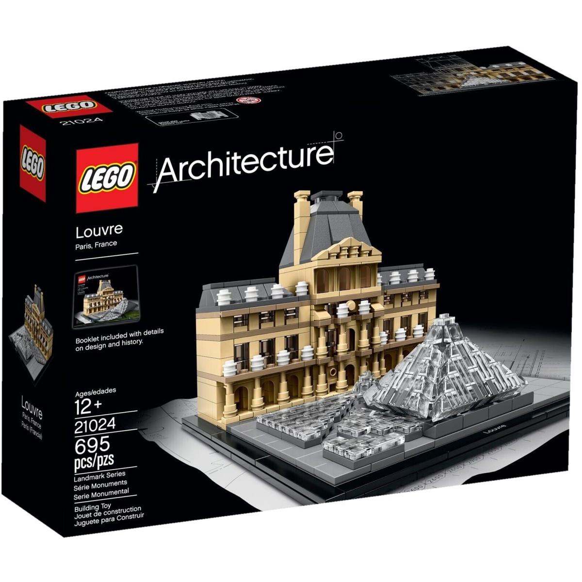 Lego Architecture Louvre 21024 Building - Paris France - Retired