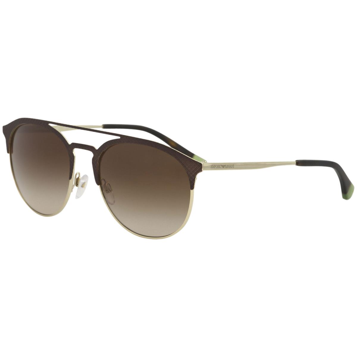 Emporio Armani EA2052 EA/2052 3182/13 Matte Brown/gold Pilot Sunglasses 56mm