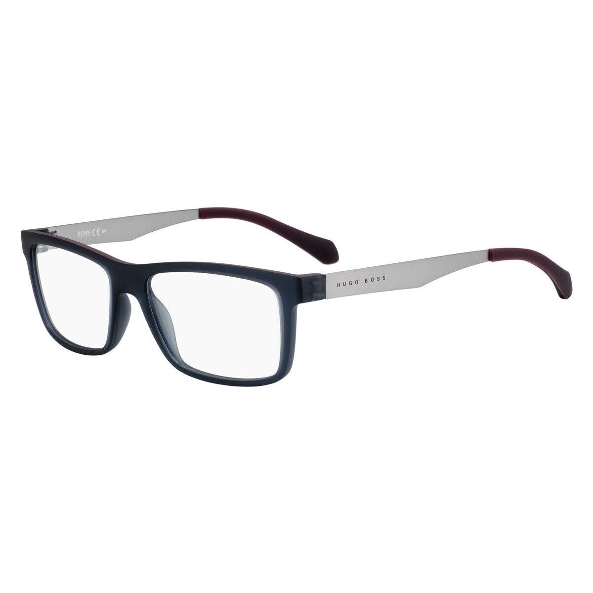Hugo Boss 0870 Eyeglasses 005G Matte Gray Burgundy 54mm