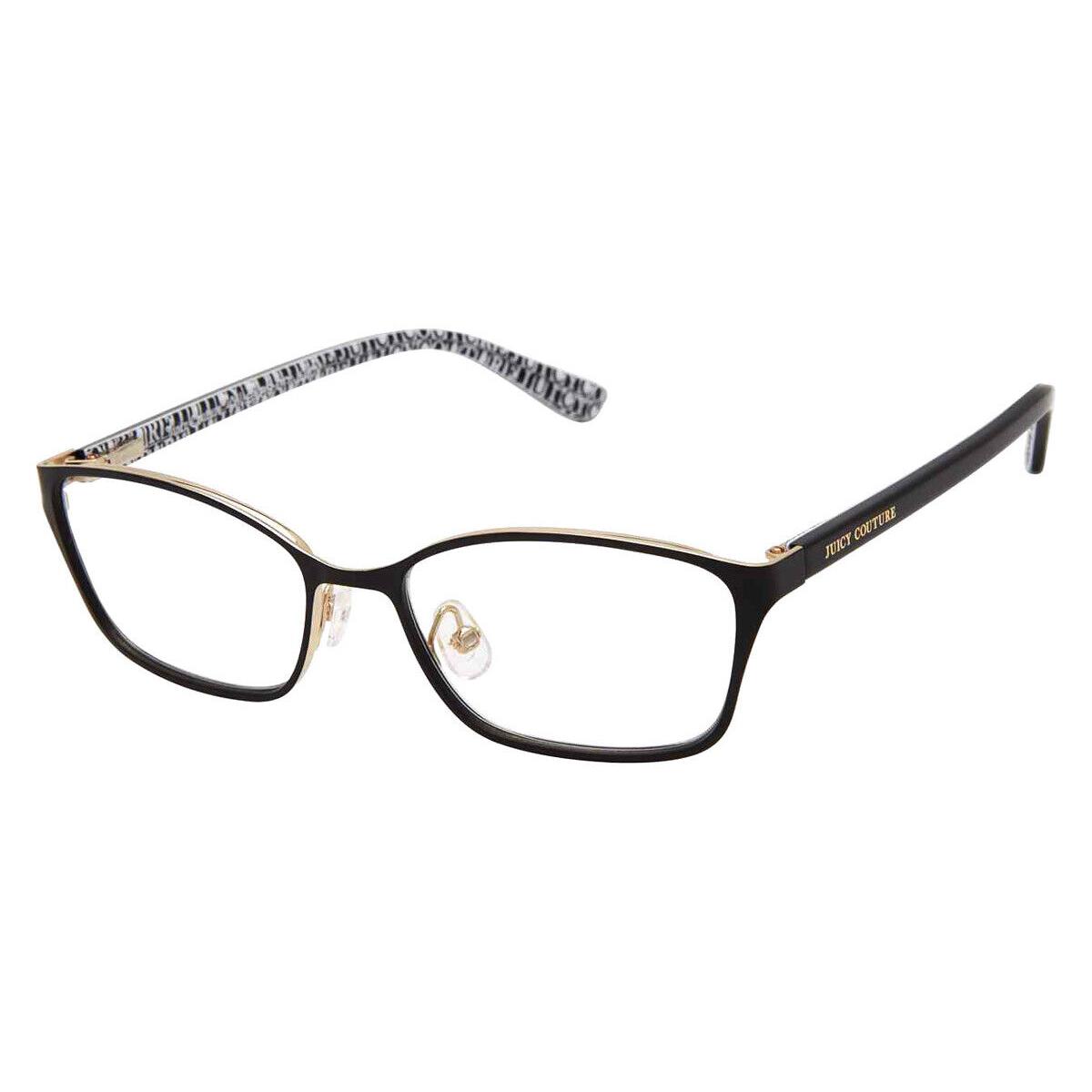 Juicy Couture 308 Eyeglasses Women Matte Black Rectangle 49mm