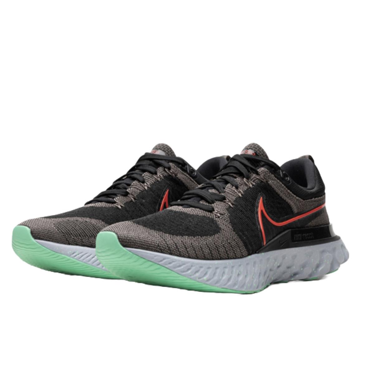 Men Nike React Infinity Run Flyknit 2 Running Shoes Black/ Ridgerock CT2357-200