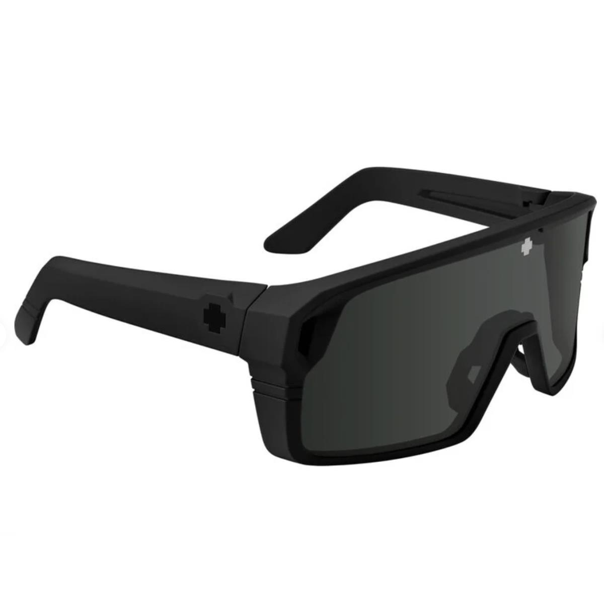 Spy Optic Sunglasses Monolith Black Frames Grey-green Lenses Silver Mirror