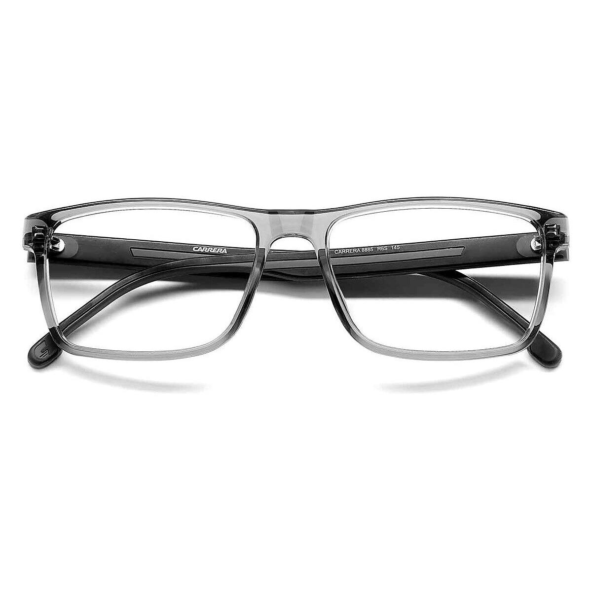 Carrera 8885 Eyeglasses Men Gray Black Rectangle 56mm