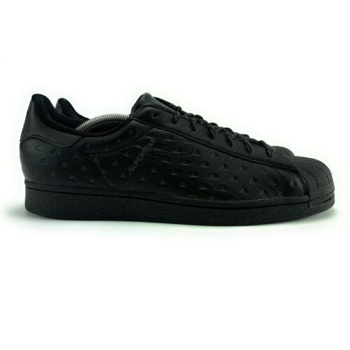 Adidas Men`s Pharrell X Superstar Triple Black Shoes GY4981 Sizes 8 - 12.5 M - Black