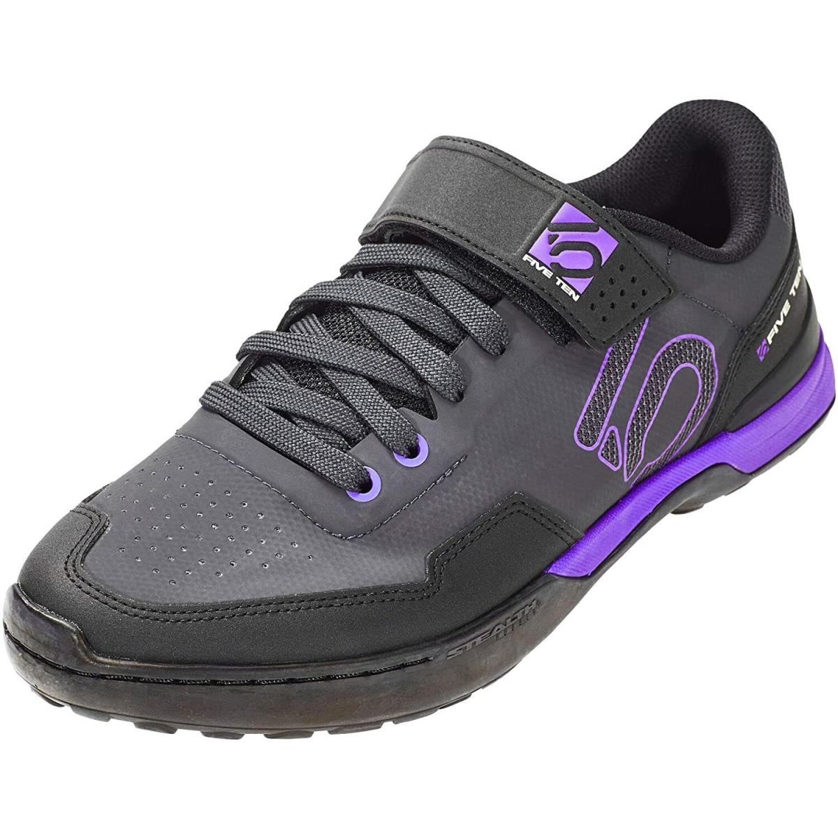 Womens Adidas Five Ten Kestrel Lace Mountain Bike Shoes Black Purple Shoes - Black