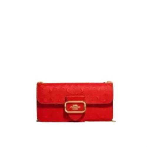 Coach Morgan Crossbody Bag In Signature Leather - Manufacturer: , Exterior: Red