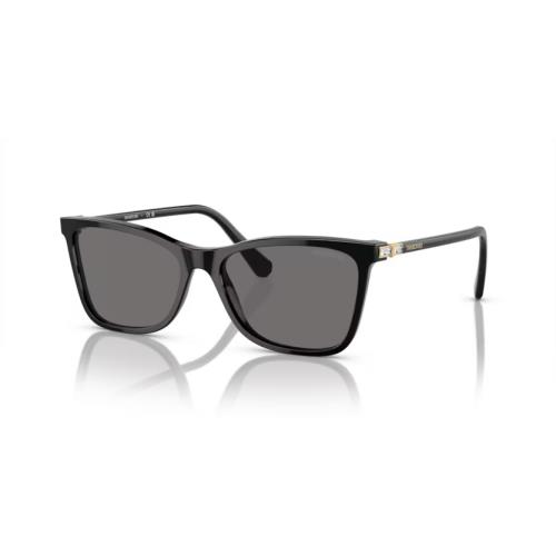 Swarovski SK6004F Black 100181 Dark Grey Polarized Sunglasses 56MM