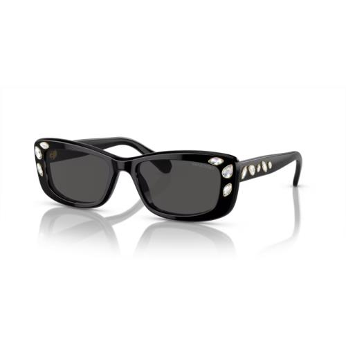 Swarovski 0SK6008 100187 Black - Dark Grey Lens Sunglasses 54MM