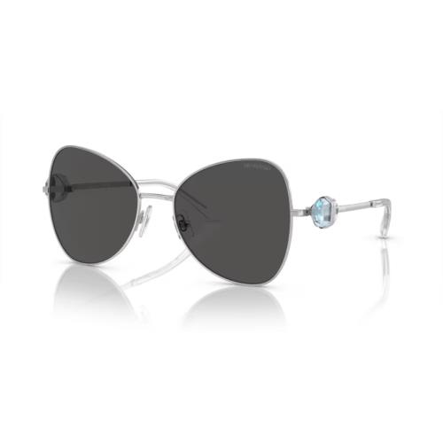 Swarovski 0SK7002 400187 Silver Frame-dark Grey Sunglasses 57MM