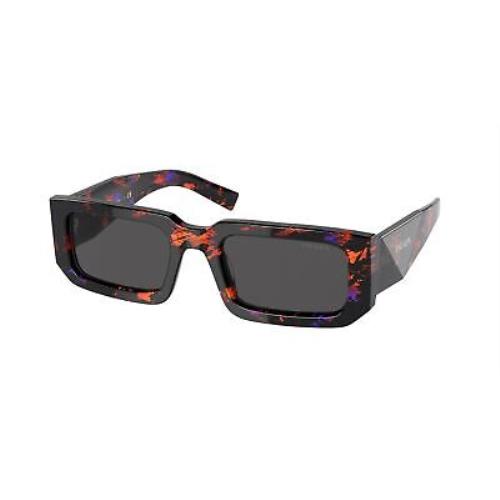 Prada Sunglasses PR06YSF 06V5S0 54mm Abstract Orange / Dark Grey Lens