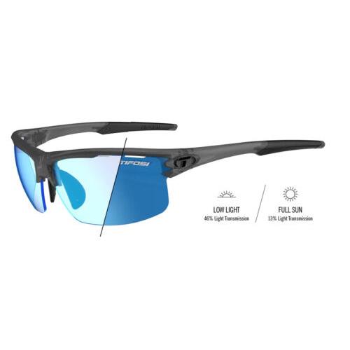 Tifosi Rivet Sunglasses Great Fit Interchangeable Lenses All Satin Vapor - Clarion Blue Fototec