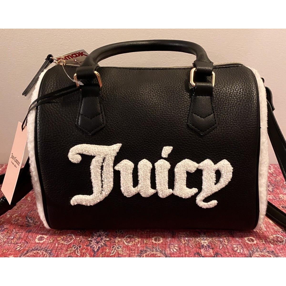 Juicy Couture Black Flashback Satchel Sherpa Satchel w/ Tags