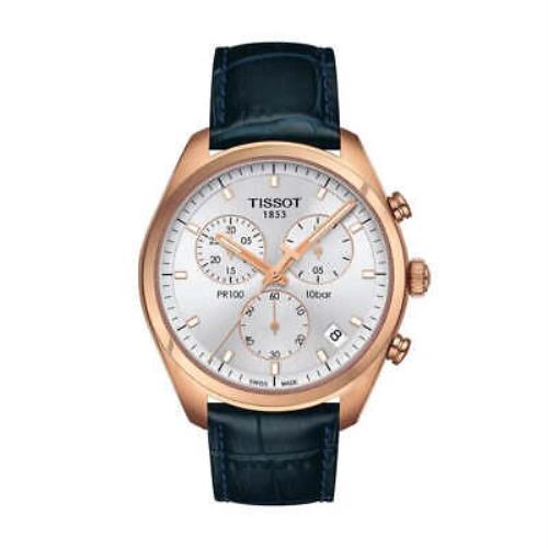 Tissot PR100 Chronograph Men`s Silver Dial Watch T1014173603100