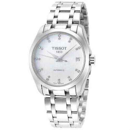 Tissot Women`s T-trend White Mother of Pearl Dial Watch - T0352071111600