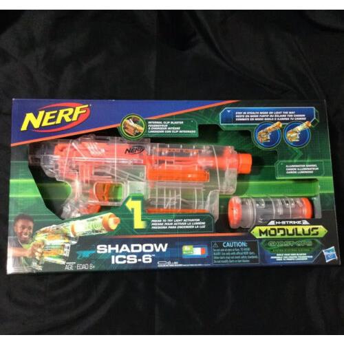 Nerf N-strike Shadow ICS-6 Modulus Ghost Ops Light UP Toy Gun Ages 8+