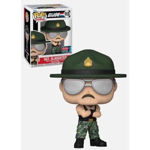 Funko Pop 113 GI Joe Sgt Slaughter Nycc 2022 Fall Shared Exclusive/ Mint/