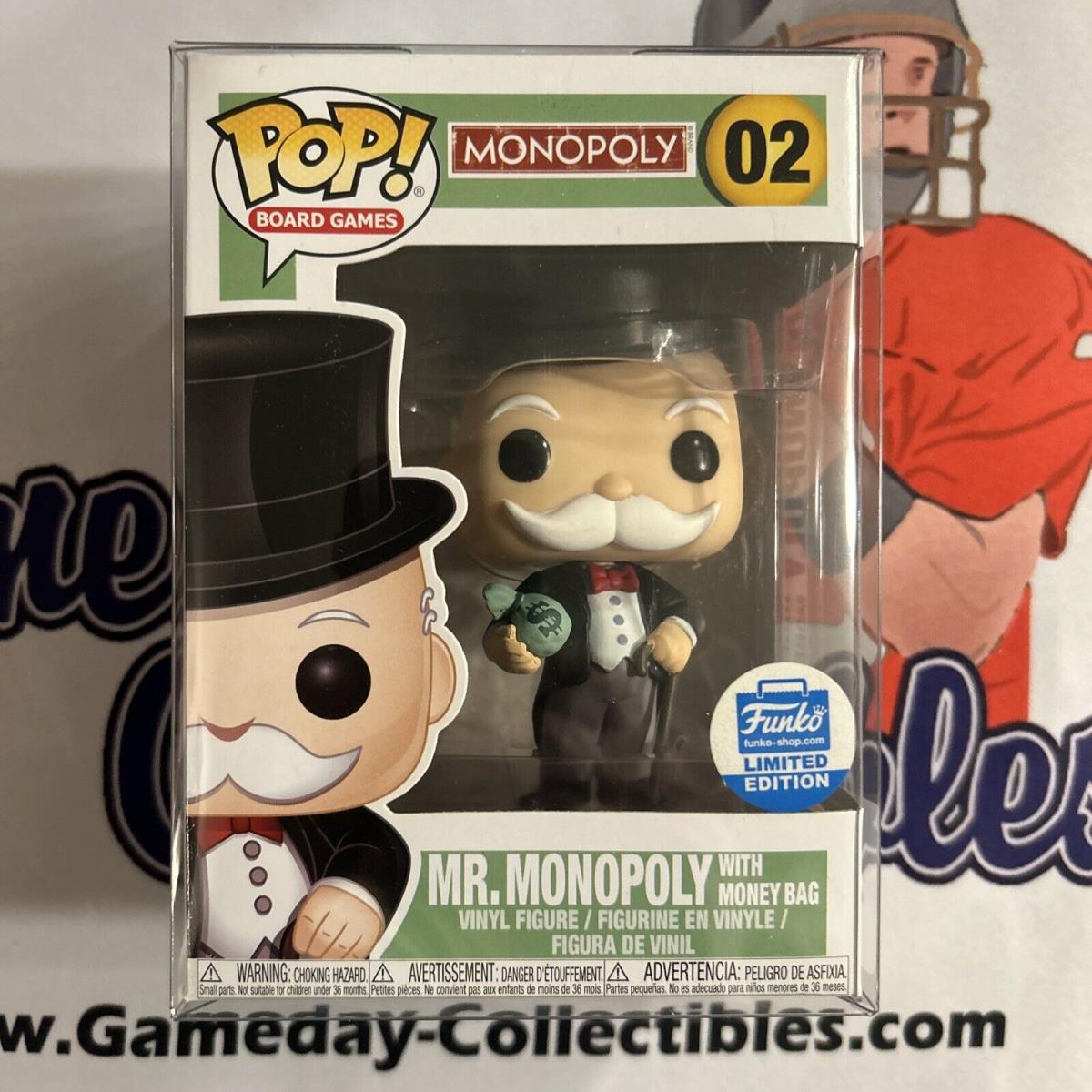 Funko Pop Games: Monopoly - Mr. Monopoly 02 w/ Money Bag - Funko Shop Excl