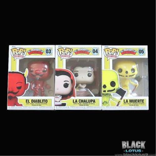 Funko Pop Loteria El Diablito Chalupa La Muerte Set of 3 IN Stock Pop 03 04 05