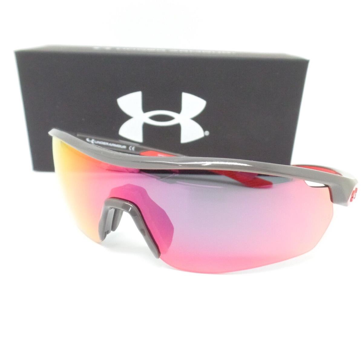 Under Armour Gametime Jr Youth 7001 R6SB3 Jet Grey Red Sunglasses
