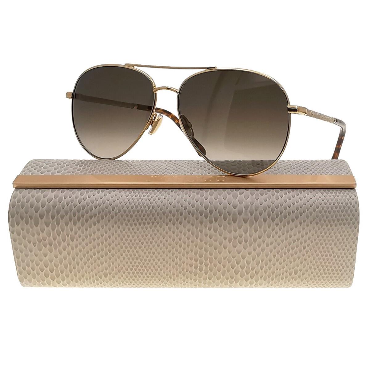 Jimmy Choo Aviator Sunglasses Devan/s Gold/black Gold/nude Gold/havana Hot Style Gold Havana