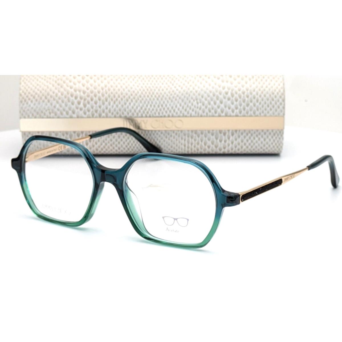 Jimmy Choo JC380/G 1ED Green Rectangle Womens Eyeglasses 51mm