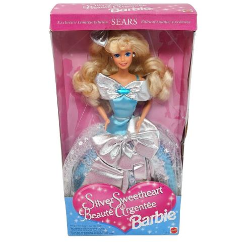 Vintage 1994 Mattel Silver Sweetheart Barbie Doll Sears Box 12410