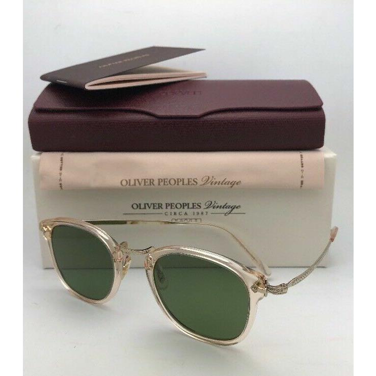 Vintage Oliver Peoples Sunglasses OP-506 Sun OV 5350-S 109452 Buff w/ Green