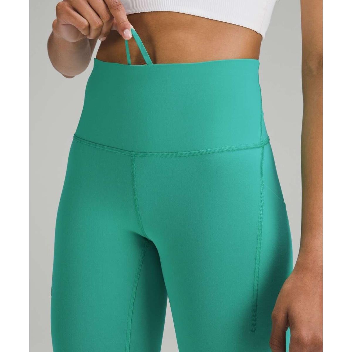 Lululemon Fast Free HR Tight 25 Pockets Kelly Green Sz 8 NWT$128 Bag Inclu