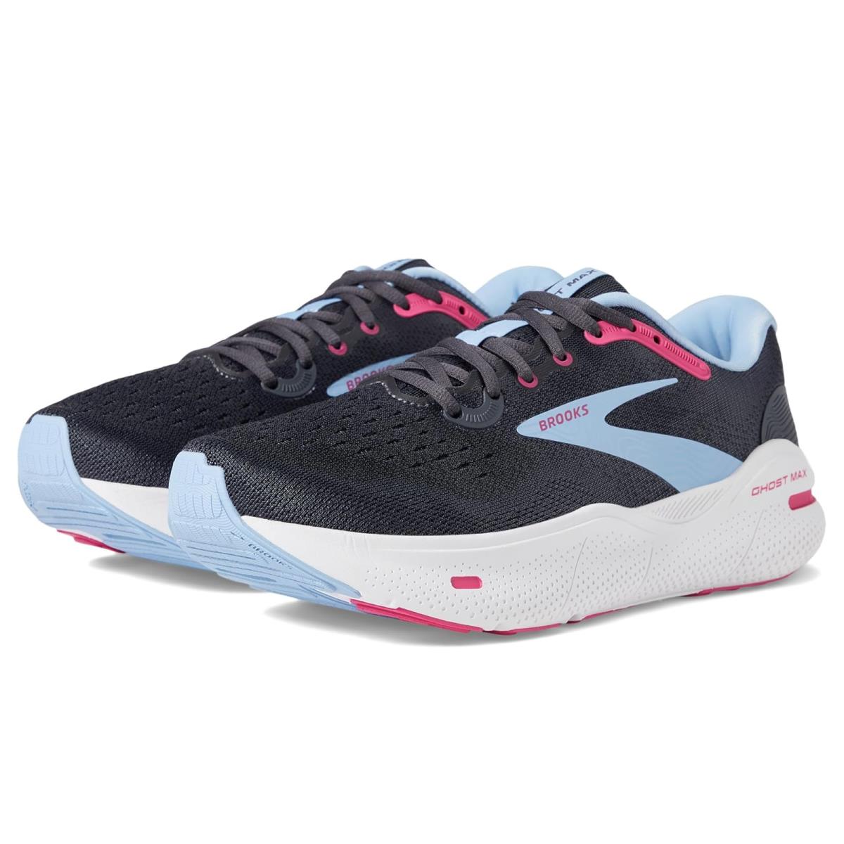 Woman`s Sneakers Athletic Shoes Brooks Ghost Max Ebony/Open Air/Lilac Rose